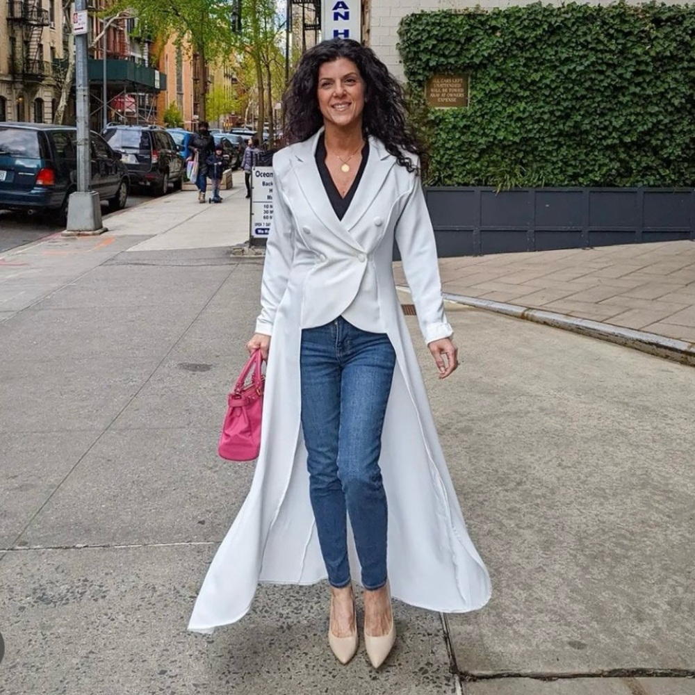 Venus High Low Blazer Off White Size 2 Like New!